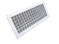 Salida de persiana de doble capa de aleación de aluminio Ventana de persiana de doble capa adecuada para sistema de aire fresco HVAC
