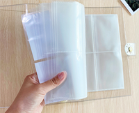 A5 a6 carte photo transparente en plastique transparent 6 anneaux feuille lâche albums photo en plastique carte de poche pages feuilles de reliure en gros