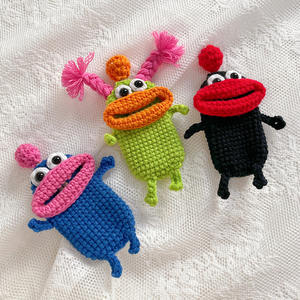 Vente en gros chaude mignon saucisse bouche voiture <span class=keywords><strong>clé</strong></span> couverture tricot <span class=keywords><strong>à</strong></span> la main décalé <span class=keywords><strong>laine</strong></span> poupée <span class=keywords><strong>clé</strong></span> sac pendentif enfants cadeau porte-clés - Product Image 3