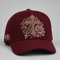 Casquette de baseball personnalisée style Old English, 5 panneaux, visière incurvée, style Dad Hat, streetwear urbain West Coast, vente en gros, faible MOQ