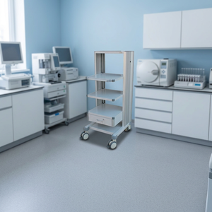 Chariot d'endoscopie de haut niveau CLEBER ETA1030 pour usage hospitalier avec garantie d'un an et assistance technique en ligne - Product Image 2
