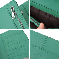 Dompet Panjang Wanita Kulit Sapi Asli Custom Grosir, Anti RFID, Ritsleting, Multifungsi