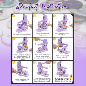 <span class=keywords><strong>Quaff</strong></span> เครื่องทำป้ายโลหะทรงกลมติดกระดุมขนาด58มม. 2.25นิ้วคุณภาพสูงสภาพใหม่ - Product Image 5