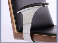 Moderne apparence base en aluminium dossier haut avec boutons chaise en bois design avec roulette