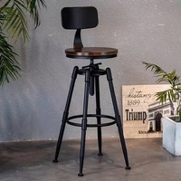 Tabourets de bar en cuir de style rétro tendance, chaises pivotantes réglables pour salle à manger, tabourets de cuisine, tabourets de restaurant, tabourets de bar