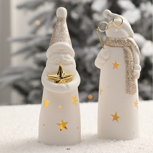 Decoración Navideña Estilo Coreano, Adornos de Escritorio <span class=keywords><strong>para</strong></span> el Hogar, Lámpara con Diseño de Muñeco de Nieve, Papá Noel y Alce - Product Image 2
