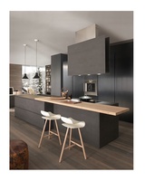 Charnière à fermeture en douceur murale noire haut de gamme organisateur de bande lumineuse à led pour armoire de cuisine avec évier