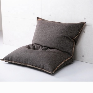 Modern Convertible Rectangle One Seat <strong>Jumbo</strong> Linen Floor Pillow Cover <strong>Bean</strong> <strong>Bag</strong> - Product Image 4