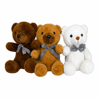 Ours en peluche avec écharpe en soie, rembourrage en coton PP, cadeau pour nouveau-né
