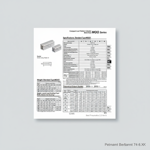 Cilindro compacto de baja fricción SMC Pneumatics, piezas neumáticas de MQQLB16-40D - Product Image 1