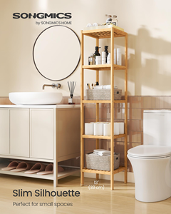 Bamboo Bathroom Storage Shelf <b>Corner</b> Rack Furniture - Product Image 4