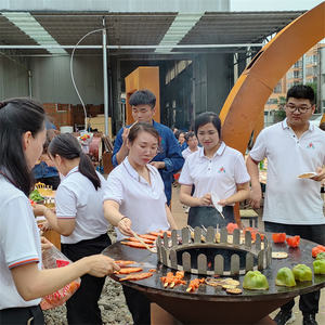 Barbecue fumoir extérieur corten acier fer foyer bbq brasoir - Product Image 2