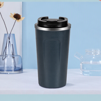 Mug à café isotherme en acier inoxydable avec couvercle, tasse thermique à double paroi pour le bureau, les trajets quotidiens, utilisation quotidienne, anti-fuite, sans BPA