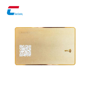 การ์ดโลหะ NFC สีทองนามบัตรสแตนเลสพร้อมรหัส QR - Product Image 1
