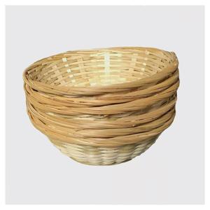 Woven Bamboo <b>Basket</b> For Kitchen Storage Fruit Vegetable <b>Bread</b> Snack Round Natural Color 160pcs Carton LZX0233 - Product Image 5