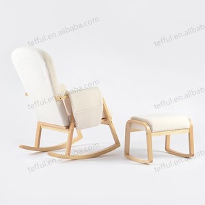 Tefful Cozy Eco-friendly Modern Nursing Chair Glider Mecedora en tela de poliéster de felpa para muebles de dormitorio para el hogar - Product Image 5
