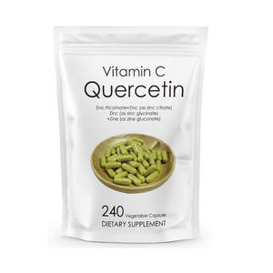 HUAQING OEM Quercetina de Zinco com Vitamina C Extrato de Sophora Japonica Cápsulas Embalagem em Saco Suporte Completo ao Sistema Imunológico para Homens e Mulheres - Product Image 1