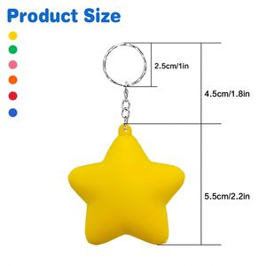 Bulk Custom Star Relief Toy with Keychain PU Foam Stress Reliever 2" Size UV Printing Health & Wellness Factory Wholesale - Product Image 6
