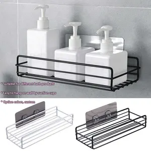 Hanging Storage Towel Toilet Metal Wire Corner Shelf With Suction Cups Metal Wire Bathroom Rack