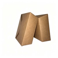 Fettabweisendes Lebensmittelechtes Braunes Kraftpapier-Boxchen |   Hochfeste Kartonbehälter für Takeaway |   Maßgeschneiderte Größe & Logo