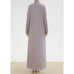 刺繍卸売カスタム2022ドバイ最新デザインエスニックイスラム服ロングシンプルアバヤ女性伝統的なイスラム教徒のドレス