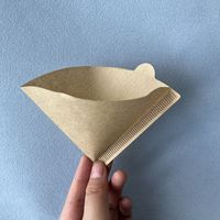 Filtre à café en papier de pâte de bois réutilisable, en forme de cône, haute résistance à l'humidité, pour infusion par le dessus, fourni directement par l'usine