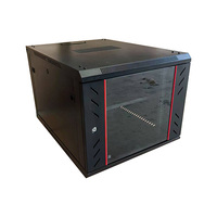 Baie de serveur murale 6U 19 pouces avec porte vitrée 600x450mm, coffret compact pour équipement de sécurité CCTV en stock, protection IP20