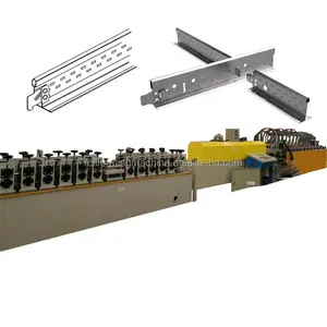 Suspended PPGI Ceiling T Grid Making Machine Flat T bar roll forming machine