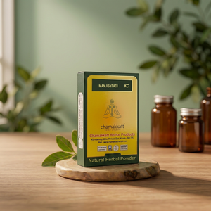 Poudre d'herbes naturelles Chamakkatt Herbal Manjistadi, soin détoxifiant pour la santé, 100g, origine Kerala, certifié ISO, durée de conservation de 2 ans - Product Image 3