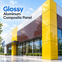 Panneau composite en aluminium brillant de 3 mm, taille personnalisée, pour panneaux muraux découpés sur mesure