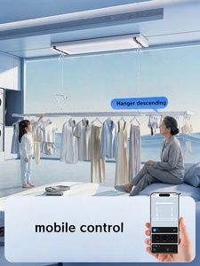 Home balcony remote control lifting intelligent ultra-thin automatic cooling and <b>drying</b> clothes pole electric <b>drying</b> <b>rack</b> - Product Image 4
