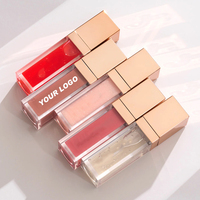 Marque privée végan sans cruauté baume à lèvres scintillant rose clair brillant à lèvres aromatisé aux minéraux à la mode hydratant fruits repulpant