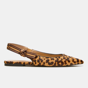 Scarpe <span class=keywords><strong>Ballerine</strong></span> Casual Personalizzate con Stampa Leopardata, Slip-On a Punta, da Donna, in PU, con <span class=keywords><strong>Cinturino</strong></span> Regolabile - Product Image 5