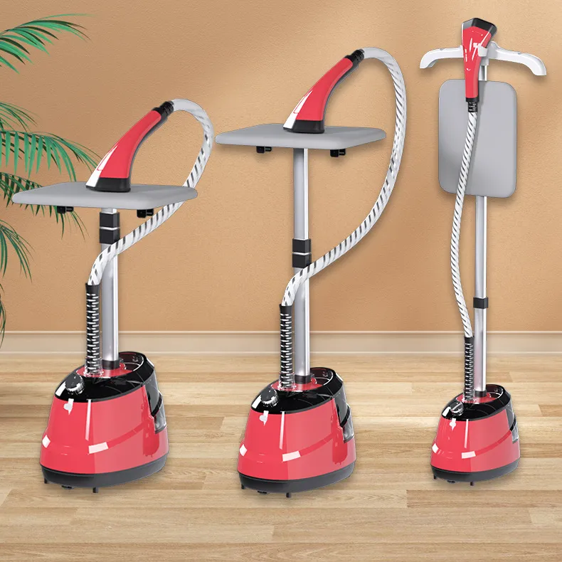 Wholesale Red Upright High Power Portable Handheld Stand Clothes Ironing Machine Garment Steamer