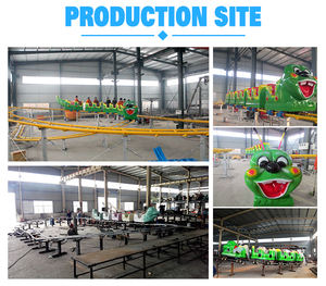 Parc d'attractions familial manèges passionnants Mini petits enfants montent sur les montagnes russes de ver pour enfants d'arrière-cour pour les enfants - Product Image 6