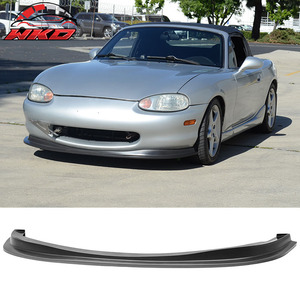 Convient pour Mazda Miata 1999-2000, lèvre de pare-chocs avant style DS, non peinte, noire - Product Image 1