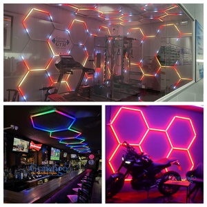Commercial Rgd Led Hexagon Ceiling Lighting for Nightclub Gym Garage Modern Led RGB Tube <strong>Light</strong> Hexagonal - Product Image 2