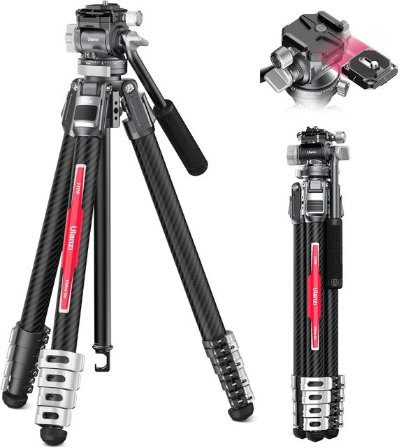 New Ulanzi TT09 Video Compact Travel Tripod Arca/Claw/F38 Quick Release for DSLR With 360 Panoramic Integrated Leveling Bowl
