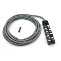 Caja de Conexiones Inteligente IP67 M8 de 8 Vías con Indicador LED, 24V AC/DC 4A, Cables PUR/PVC - Modelo SVLEC 980823