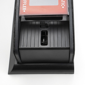 Mélangeur de cartes électrique en cuir PU noir 2 jeux pour mélanger les cartes Machine à mélanger automatiquement les cartes à jouer pour les jeux de casino - Product Image 5