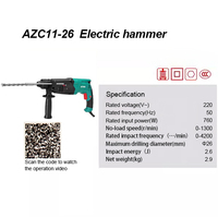 MEILLEURES VENTES - Marteau perforateur rotatif électrique industriel XTXS 100% neuf - DC-AZC11-26 - Batterie rechargeable - Énergie d'impact 2,6 J - Économe en énergie