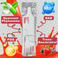 Capsules de NAD+ 1000mg de haute qualité, saveur baies, pour la réparation cellulaire, l'énergie, la concentration et le soutien antioxydant avec PQQ et Resvératrol
