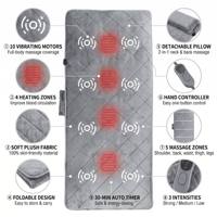 Matelas de massage à air comprimé pour étirement du dos avec fonctions de vibration et de chauffage, pliable et portable pour le corps