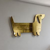 Plaque en titane de luxe sur mesure, logo personnalisé en or titane de forme spéciale, excellente finition, pour intérieur et extérieur