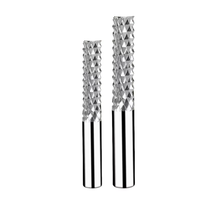 Brocas de Carburo Sólido para Fresado de Extremo de Maíz, Herramientas CNC de Grabado de Dientes Planos para Madera, PCB, PVC, Fresa de Fibra de Carbono