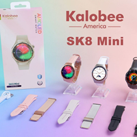 Nouvelle conception, 3 paires de bracelets de montre, montres intelligentes Android à cadran rond, SK8 Mini, suivi de la forme physique sportive, AMOLED, montres intelligentes pour femmes