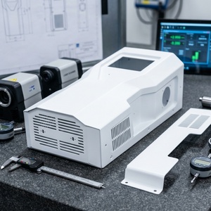 Fabrication sur mesure de tôlerie pour boîtier de station de recharge de véhicules électriques, enceinte métallique pour équipement de charge - Product Image 1