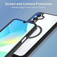 Étui de téléphone magnétique hybride TPU PC Sanfeng pour Samsung A16 A26 A36 A56 A57, antichoc, vente en gros, coque de téléphone portable transparente personnalisée