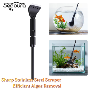 Conjunto de Ferramentas Profissionais para Limpeza de Aquários Seaoura SR-517 <span class=keywords><strong>5</strong></span> em 1 com Raspador de Aço Inoxidável e Escova Flexível para Tubos - Product Image 1