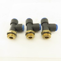 Raccord en T à connexion rapide 1/2 NPT x 12 mm pour tube, lot de 3, neuf, authentique, en stock, avec garantie d'un an.
